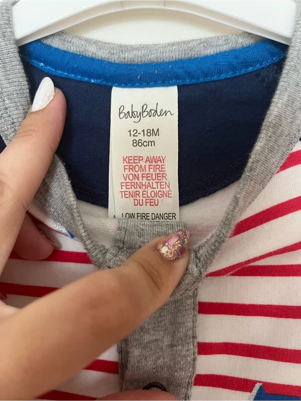 Mini Boden Baby Boden 12-18months robot print romper